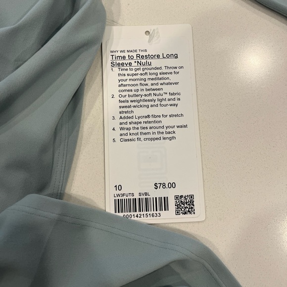 NWT time to restore long sleeve - Picture 2 of 4